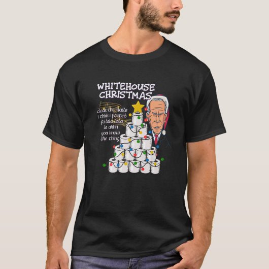 Poopy Pants Biden Colonoscopy Christmas Meme Chris Tシャツ (正面)