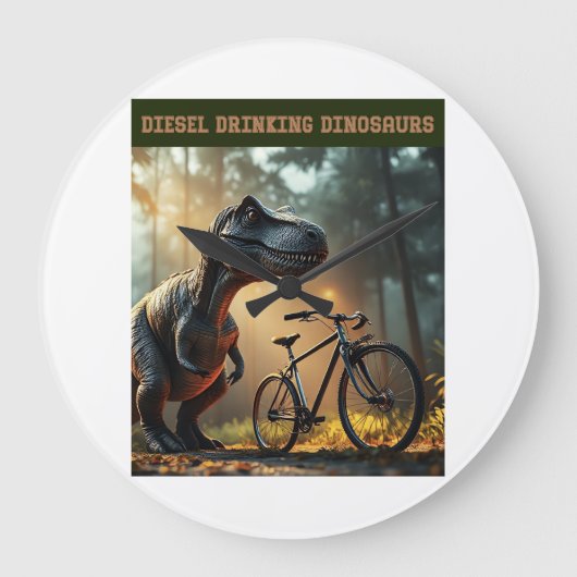 Poor Bicycle ラージ壁時計 (正面)