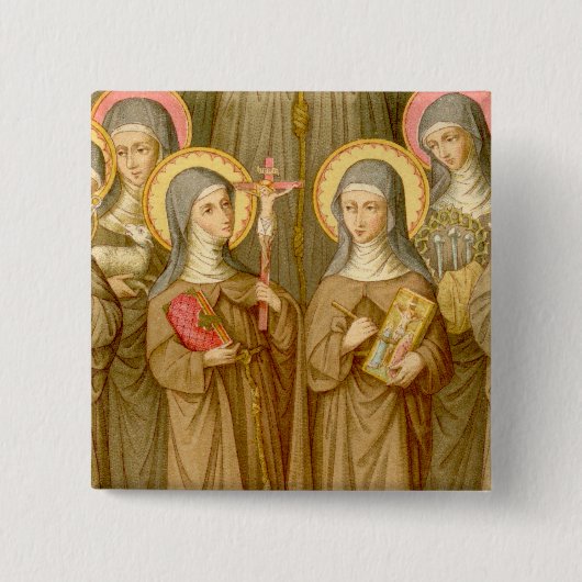 Poor Clare Saints 4 (SAU 027) スクエア 缶バッジ (正面)