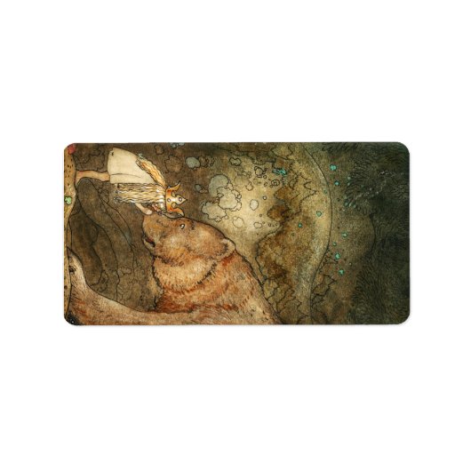 Poor Little Bear, 1912 by John Bauer ラベル (正面)