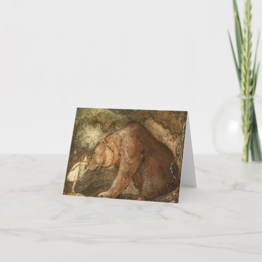 Poor Little Bear by John Bauer サンキューカード (正面)