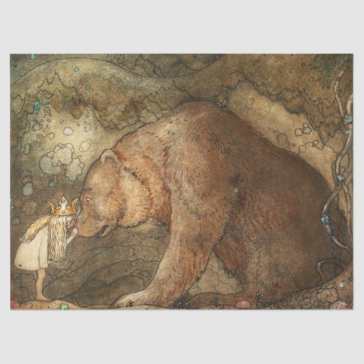 Poor Little Bear by John Bauer 薄葉紙 (正面)