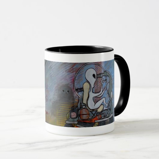 Pooterのスクーターの引用文のマグ マグカップ (正面右)