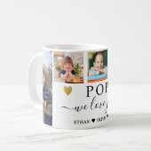POP おじいちゃん大好き 5枚フォトコラージュ コーヒーマグカップ (正面左)