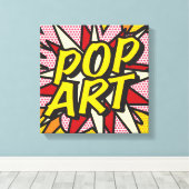 POP ART モダン漫画タイポグラフィ キャンバスプリント (インサイチュ (ウッドフロア))