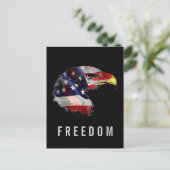 Pop Art American Flag Eagle Freedom Patriot シーズンポストカード (スタンド正面)