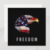 Pop Art American Flag Eagle Freedom Patriot Card (正面/裏面)