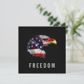 Pop Art American Flag Eagle Freedom Patriot Card (スタンド正面)