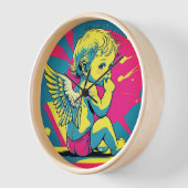 Pop Art Angel Wall Clock ポップアート風エンジェル壁掛け時計 壁時計 (傾斜)
