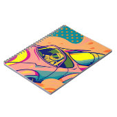 Pop Art Astronaut Driving Rocket Car ノートブック (左側)