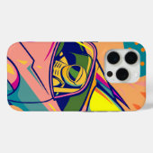 Pop Art Astronaut Driving Rocket Car Case-Mate iPhoneケース (裏面 (横))