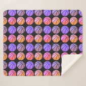 Pop Art Basketball シェルパブランケット (正面(横))
