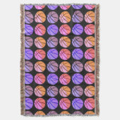 Pop Art Basketball スローブランケット (正面縦)