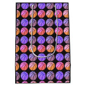 Pop Art Basketball ミディアムペーパーバッグ (裏面)