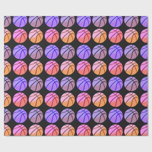 Pop Art Basketball ラッピングペーパー (フラット)