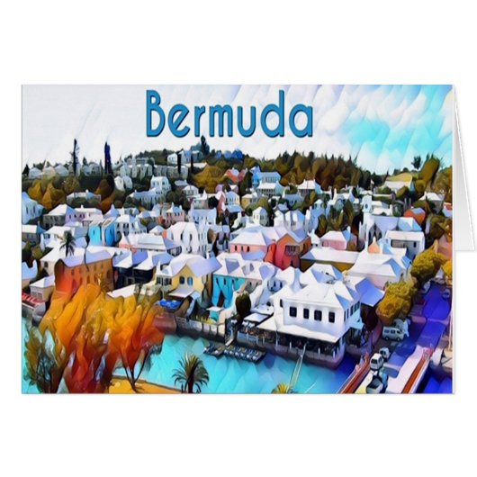 Pop Art Bermuda greeting card (正面横)