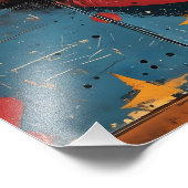 Pop Art Besos y Corazones: Amor Vibrante フォトプリント (角)