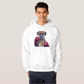 Pop Art Boxer Dog Boxing front and back print パーカ (正面フル)