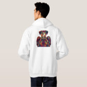 Pop Art Boxer Dog Boxing front and back print パーカ (裏面フル)
