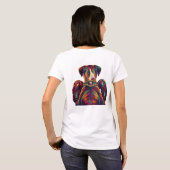 Pop Art Boxer Dog Boxing front and back print Tシャツ (裏面フル)