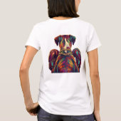 Pop Art Boxer Dog Boxing front and back print Tシャツ (裏面)