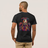 Pop Art Boxer Dog Boxing front and back print Tシャツ (裏面フル)