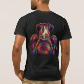 Pop Art Boxer Dog Boxing front and back print Tシャツ (裏面)