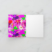 Pop art bright flowers カード (内部)