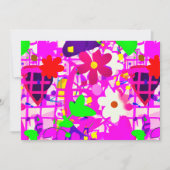 Pop art  bright flowers シーズンカード (正面)