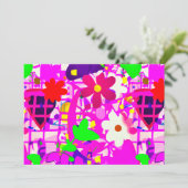 Pop art  bright flowers シーズンカード (スタンド正面)