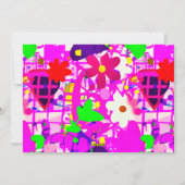 Pop art  bright flowers シーズンカード (裏面)