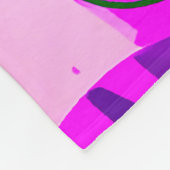 Pop art  bright flowers フリースブランケット (角)