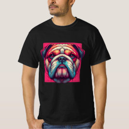 Pop Art Bulldog Tシャツ