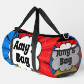 POP ART Burst 名前変更可能、MY BAG! ダッフルバッグ (右コーナー)