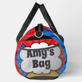 POP ART Burst 名前変更可能、MY BAG! ダッフルバッグ (右)