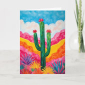 Pop Art Cactus Southwest Stationery カード (正面)