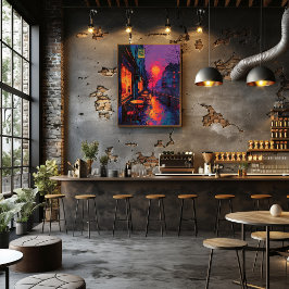 Pop Art: Café Nocturno en París フォトプリント