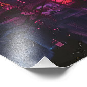 Pop Art: Calle de la Ciudad Nocturna フォトプリント (角)