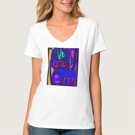 Pop Art Chihuahua Tシャツ (正面)
