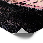 Pop Art Chimpanzee Sticking Tongue Out ポスター (角)