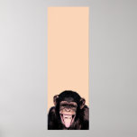 Pop Art Chimpanzee Sticking Tongue Out ポスター<br><div class="desc">Digital Computer Animal Art - College Pop Art - Wild Animal Computer Images</div>