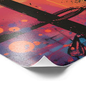 Pop Art: Cita Romántica en Silueta フォトプリント (角)