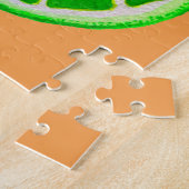 Pop art citrus lime fruit original watercolour ジグソーパズル (側面)