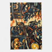 Pop Art Cockapoo gift home decor キッチンタオル (縦)