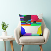 Pop Art Color Faces – Abstract Pillow クッション (椅子)