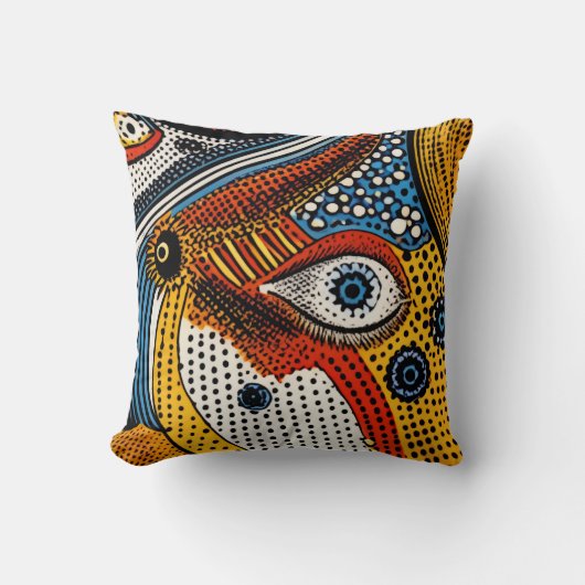 Pop Art Color Splash  クッション (正面)