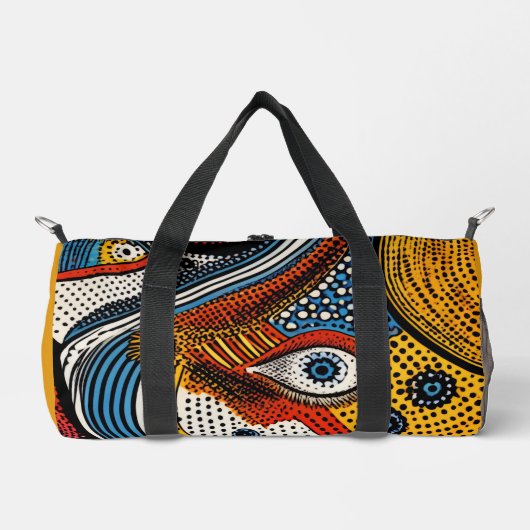 Pop Art Color Splash  ダッフルバッグ (正面)