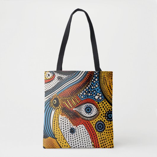 Pop Art Color Splash  トートバッグ (正面)