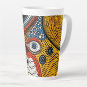 Pop Art Color Splash Combo カフェラテマグ (右アングル)