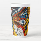 Pop Art Color Splash Combo カフェラテマグ (正面)